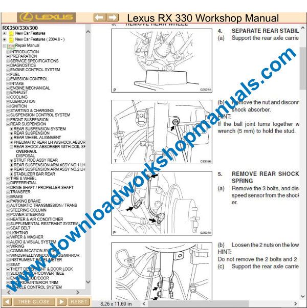Lexus RX 300 workshop manual